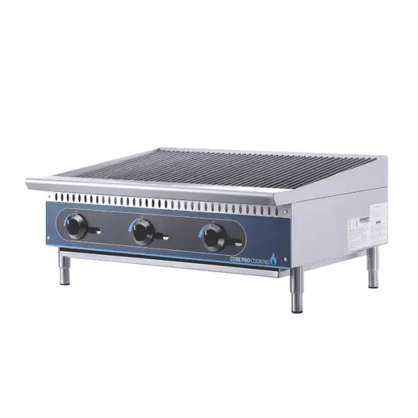 Grill υγραερίου με ηφαιστειογενείς πέτρες KARAMCO E-RQH-36A 401398